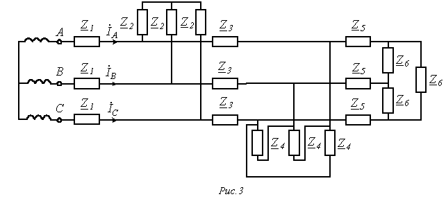 Контрольная работа: Расчет трехфазных цепей